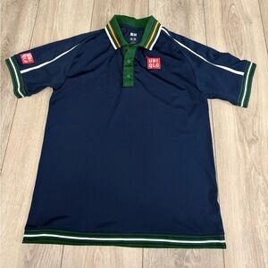 NWOT Uniqlo Kei Nishikori 2024 Dry-Ex Tennis Polo Men's Navy  Small